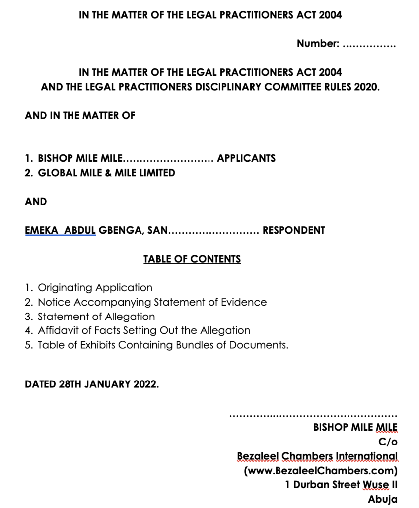 Pic of Originating Application